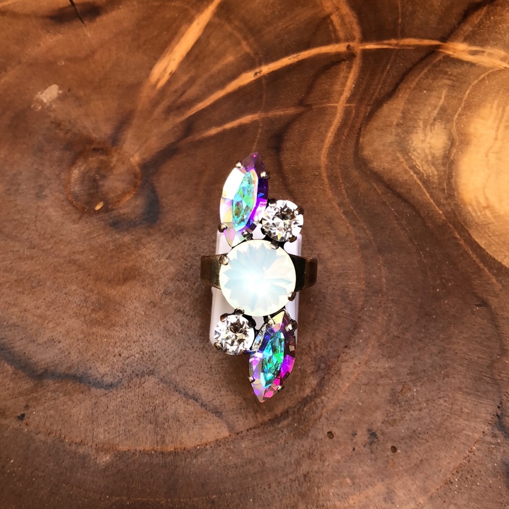 Gorgeous Boho/Tribal Crystal Statement Ring - Picture 12 of 14
